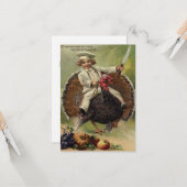 Oud Thanksgiving Kaart (Voorkant / Achterkant in situ)