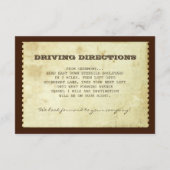 Oud ticket trouwreceptie ontwerp informatiekaartje (Achterkant)