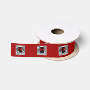 Oud-tijdstoomtrein rood en zwart lint