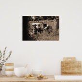 Oud tractorafdrukken poster (Keuken)