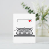 Oud typemachinesart briefkaart (Staand voorkant)