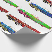 oud verpakkingspapier voor auto ' s cadeaupapier (Hoek)