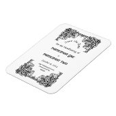 Oud Victoriaans Gotisch Handfasten Sla de datum op Magneet (Linkerzijde)