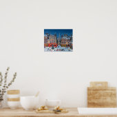 Oud Victoriaans Kerstdorp Poster (Keuken)