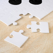 Oud vinylrecord en muzieknotities legpuzzel (Zijkant)