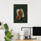 Oud Violin - John Frederick Peto Fine Art Poster (Thuiskantoor)