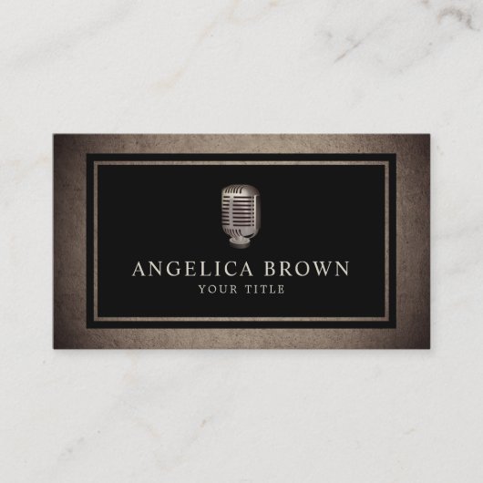 Oud Visitekaartje microfoon (Voorkant)