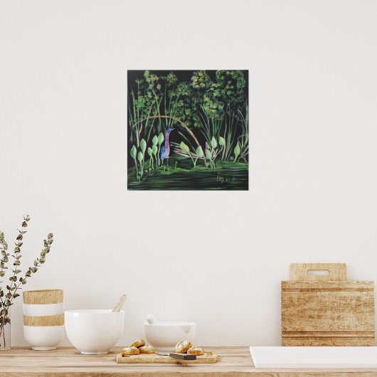 OUD VOGELGROOT Poster MET STROOMAFSTROOM (Keuken)