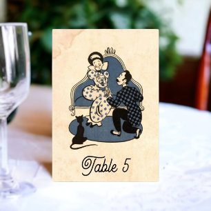 oud voorstel 50s Comic Book Wedding Kaart