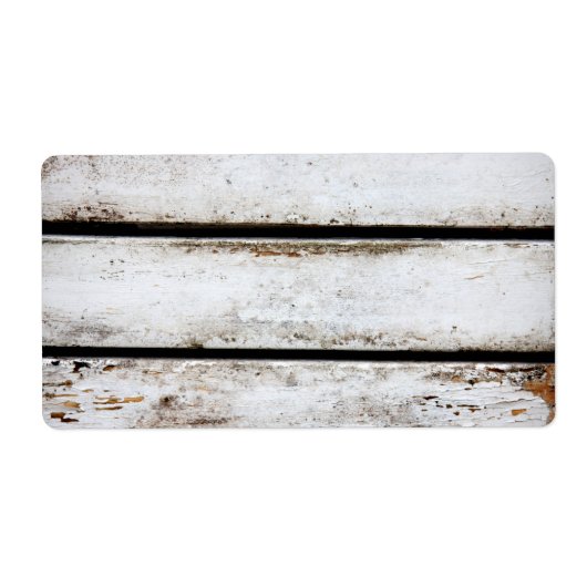 Oud wit hout etiket (Voorkant)