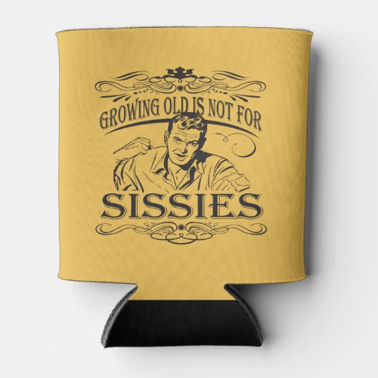 Oud worden is niet voor Sissies Blikjeskoeler (Voorkant)