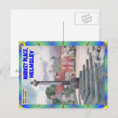 OUD YORKSHIRE - MARKTPLAATS - HELMSLEY BRIEFKAART (Voorkant / Achterkant)