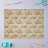 Oud Zee creaties op bruine ontkoppeling Tissuepapier (Craft)