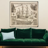 Oud zeilschip Print Poster
