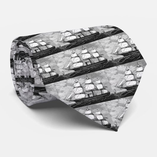 Oud zeilschip stropdas (Opgerold)
