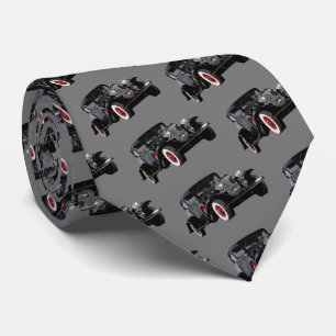 oud zwart motorenpatroon Masculine Stropdas