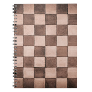 Oud zwart-wit betegeld steenwandtextuur achterzijd notitieboek