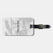  oud zwart wit Rome Colosseo  Bagagelabel (Achterkant horizontaal)