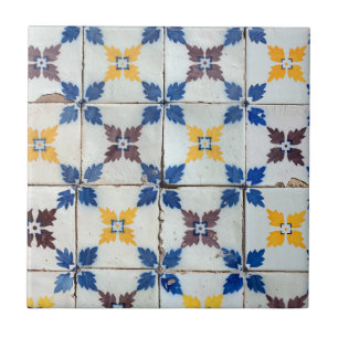 Oudblauw Ster Azulejo Portugees Tegeltje