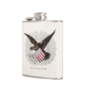 Oude 1800s American Eagle Bird Illustration Heupfles (Links)