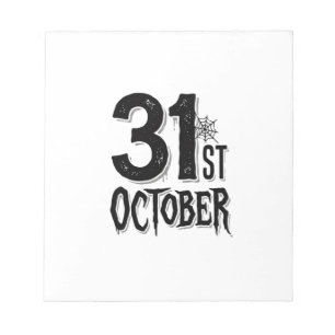 Oude 31e oktober Halloween-typografie ontwerp_1 Notitieblok