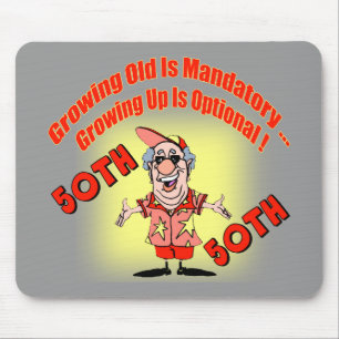Oude 50ste verjaardag Mousepad Muismat