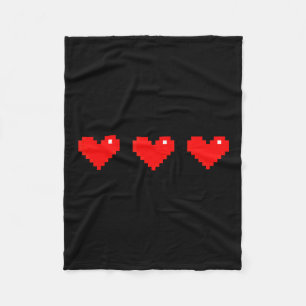 Oude 8 Bit Hart Arcade Retro Xel Gamer Valentijn Fleece Deken