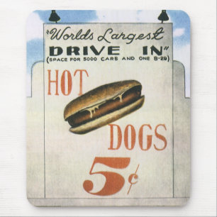 Oude aanplakbord, Grootste Drive-In Hotdogs ter We Muismat