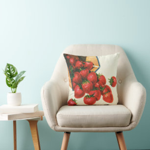 Oude Aardbeien in Mand, Voedsel Fruit Bessen Kussen