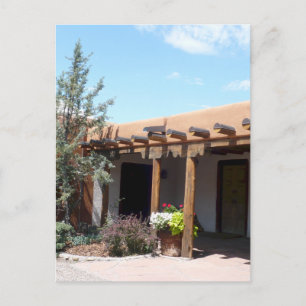 Oude Adobe Santa Fe New Mexico Briefkaart