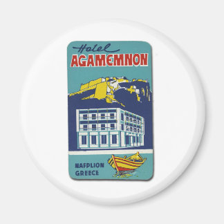 Oude advertentie Nafplio Griekenland Hotel Agamemn Magneet