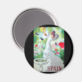 Oude afbeelding van Spanje Magneet (Voorkant / Achterkant)