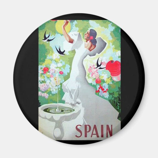 Oude afbeelding van Spanje Magneet (Voorkant)