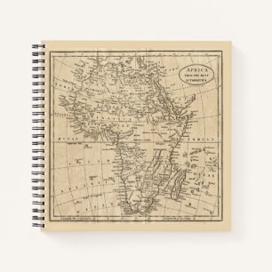 Oude Afrika kaart Notitieboek