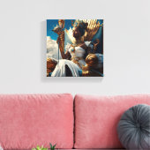 oude Afrikaans-Egyptische qeen Canvas Afdruk (Insitu (Woonkamer))