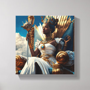 oude Afrikaans-Egyptische qeen Canvas Afdruk