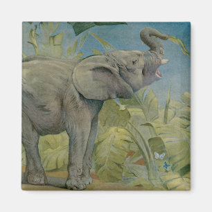 Oude Afrikaanse olifant in de jungle, EJ Detmold Magneet
