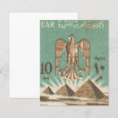 Oude afrikaanse postzegel met piramiden (Voorkant / Achterkant)