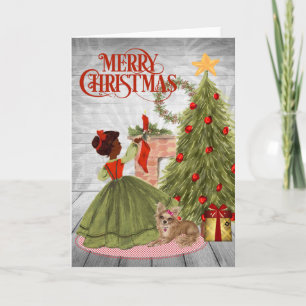 Oude Afro-Amerikaanse kerstkaart Kaart