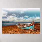 Oude Aiola. Traditionele Portugese boot op het str Poster (Voorkant)
