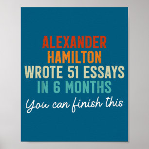 Oude Alexander Hamilton Schreef 51 Illustratie Poster
