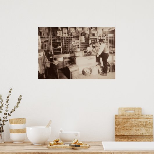 Oude algemene winkel poster (Keuken)