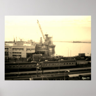 Oude Algerije Algiers havenoverzicht Poster