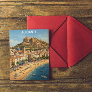 Oude Alicante Spanje Vakantie Reizen Briefkaart