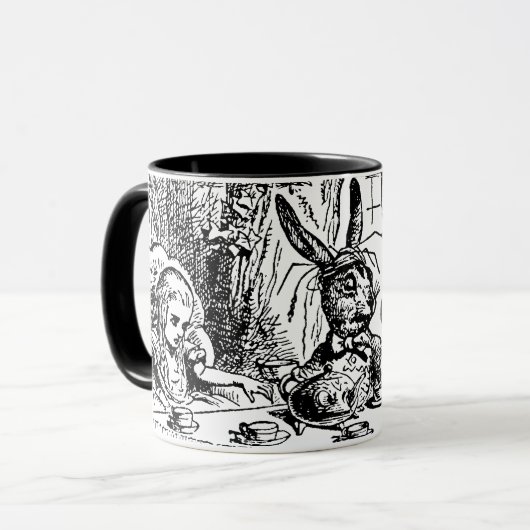 Oude Alice in Wonderland, Thee Partij Scene Mok (Voorkant links)