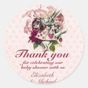 Oude Alice in Wonderland Theepartij Aangepaste Fee Ronde Sticker