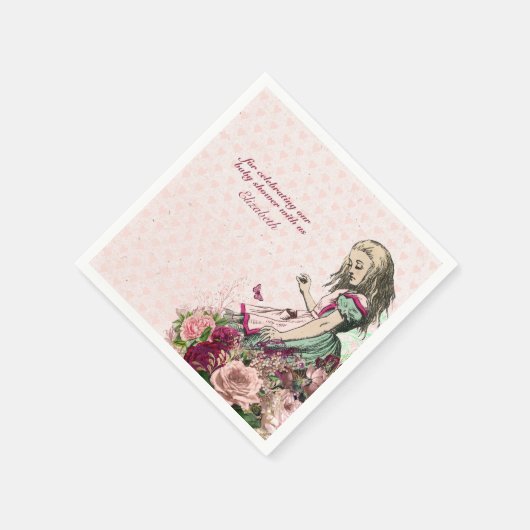 Oude Alice in Wonderland Theepartij Aangepaste Fee Servet (Hoek)