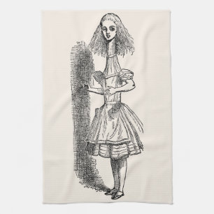 Oude Alice's Avonturen in Wonderland van Tenniel Theedoek