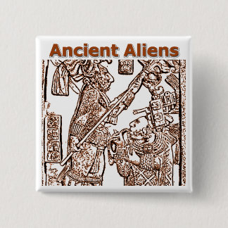 Oude Aliens 2 Vierkante Button 5,1 Cm