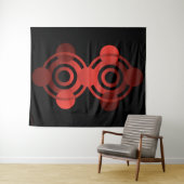 Oude Aliens Red Alien Crop Cirkel Wandkleed (In Situ (horizontaal))